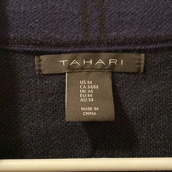 Tahari women’s medium  cardigan / blazer style - blue/green tartan print - Picture 2 of 5